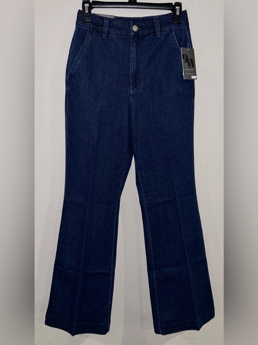 Nine West Women’s Wide Leg Bootcut Trouser Denim Jeans/Pants Dark Wash Sz 6 NWT